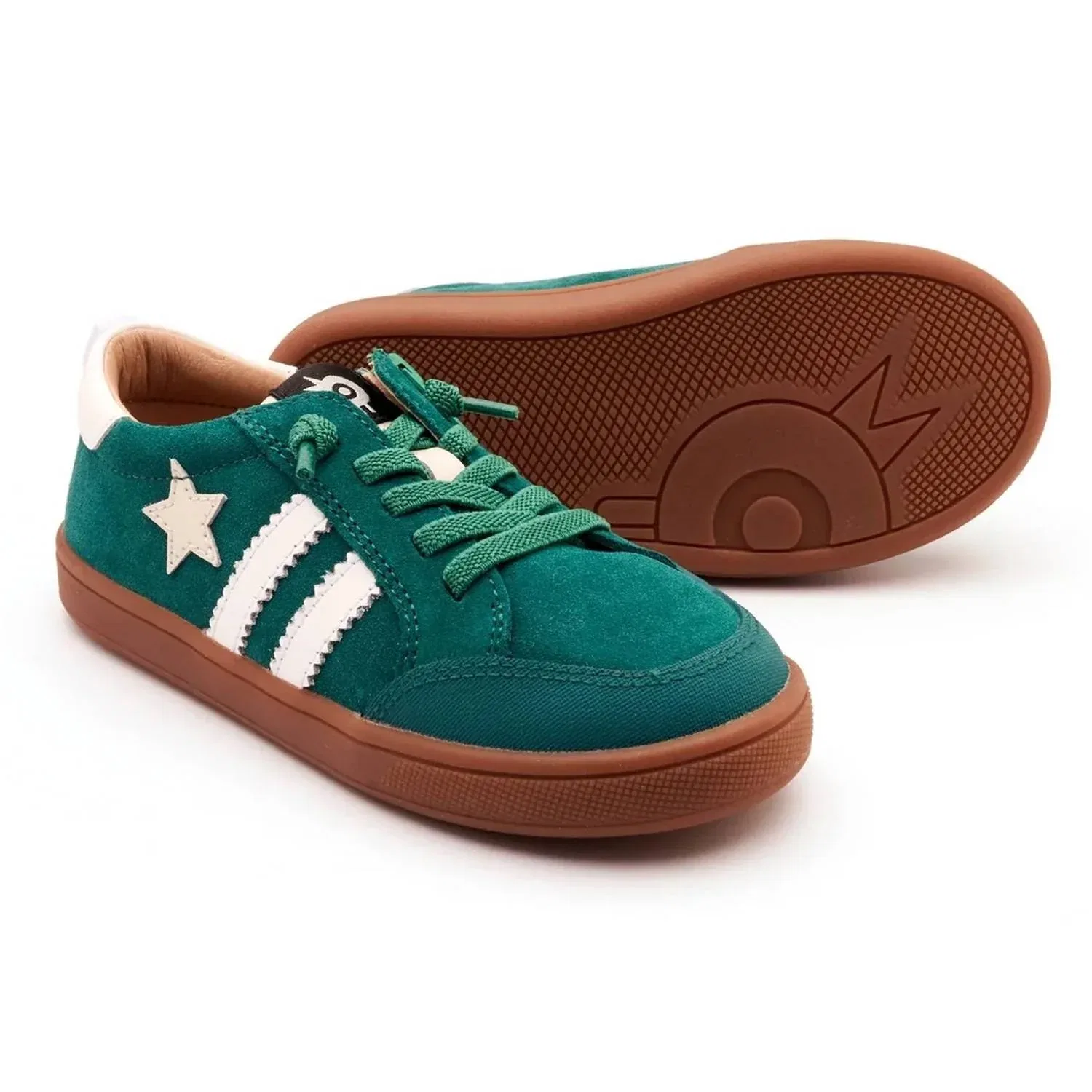 Детские кроссовки для мальчиков на шнурках Wos Runner Old Soles, Emerald Suede — фото 4
