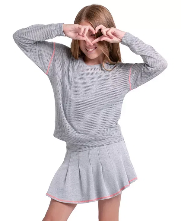 Детский топ с длинным рукавом для девочек Chill Day Long Sleeve Top Lucky In Love, серый — фото 2