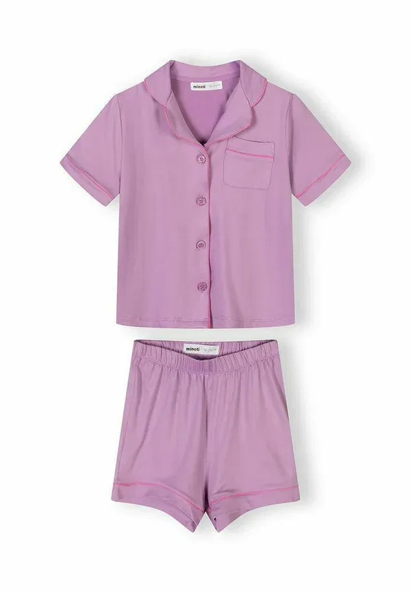 Пижамный комплект из 2 предметов с принтом, модель 2 pack set short sleeve, Minoti, Pink, Lilac, розовый/сиреневый — фото 3