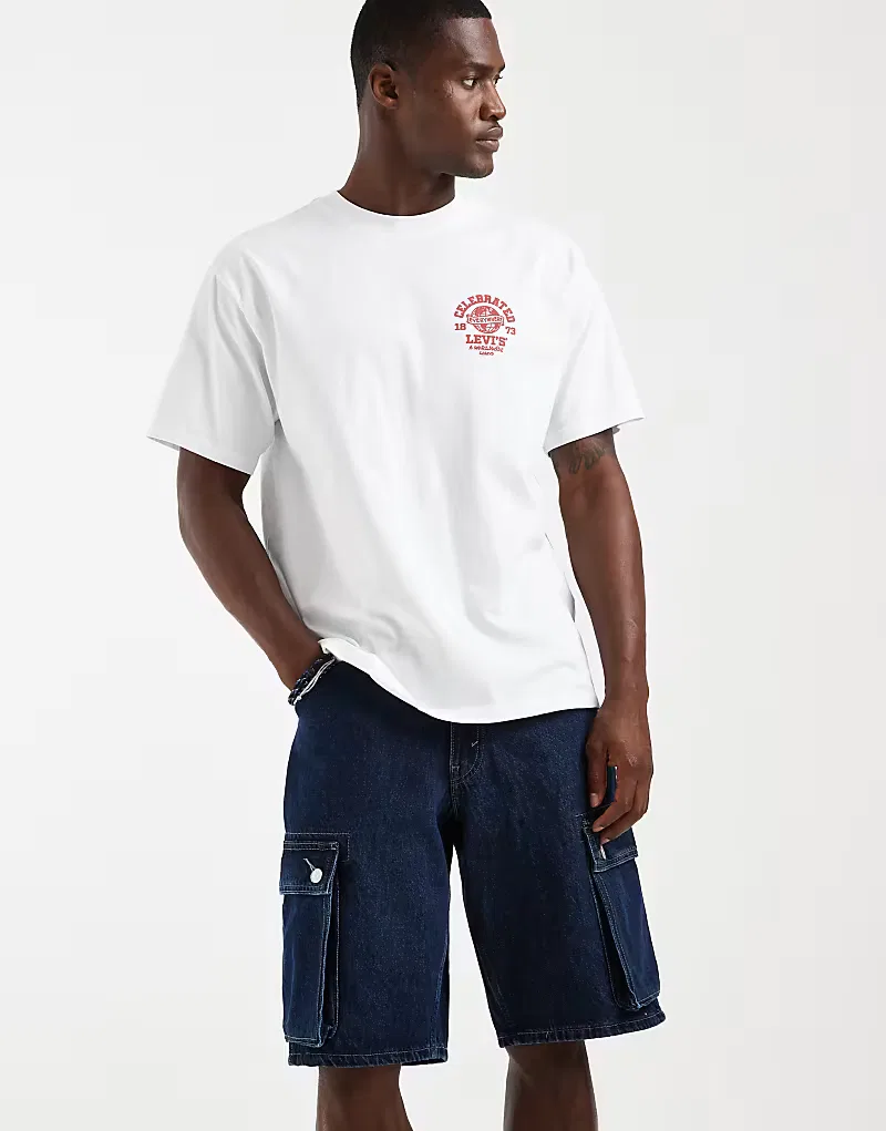 Джинсовые шорты-карго Levi's 478 свободного кроя, индиго — фото 2