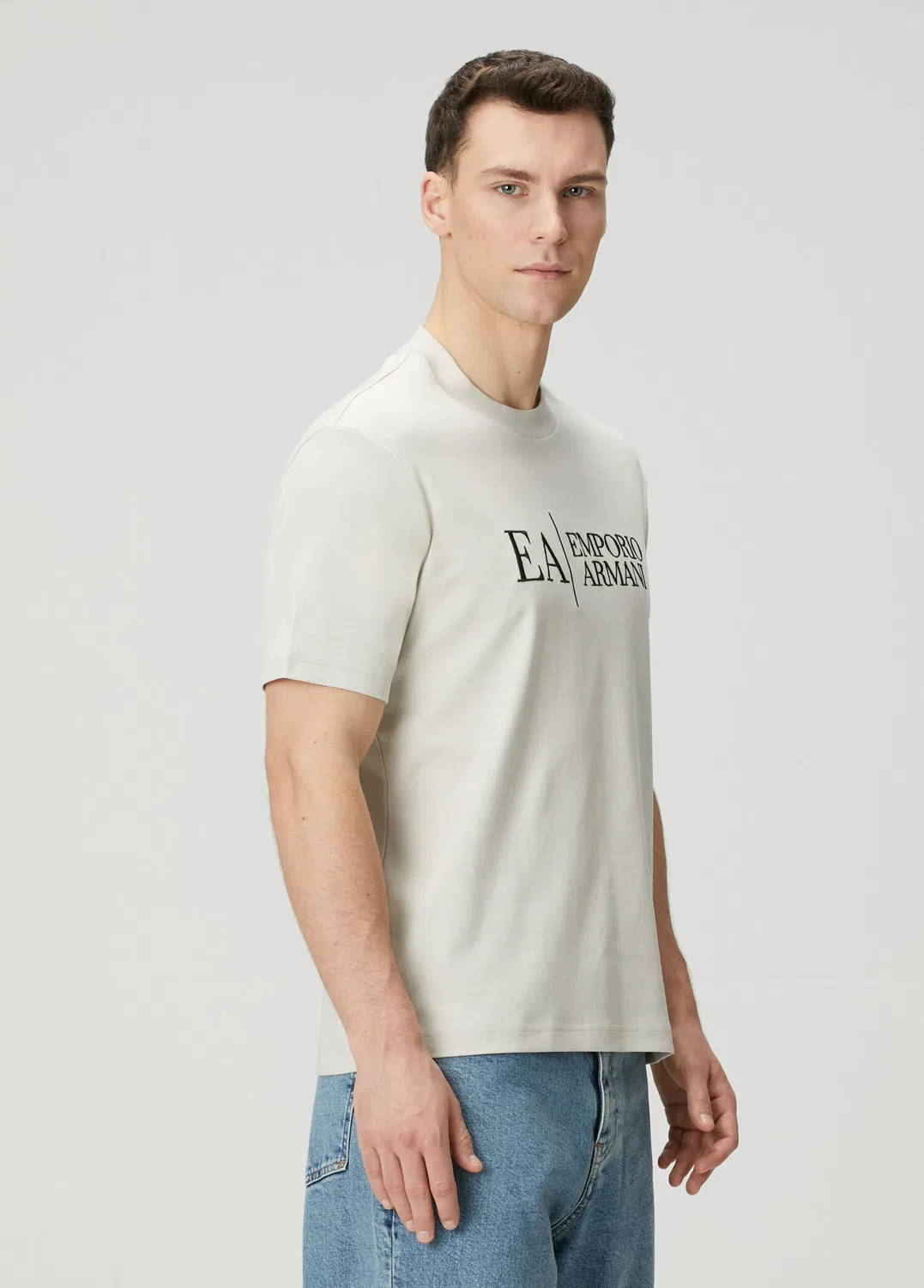 Футболка Emporio Armani, bej — фото 3