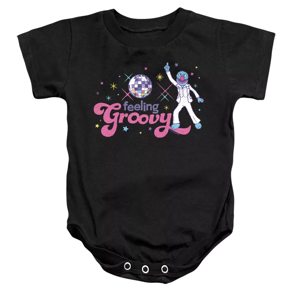 Детское боди с коротким рукавом Grover Is Feeling Groovy Sesame Street, Black