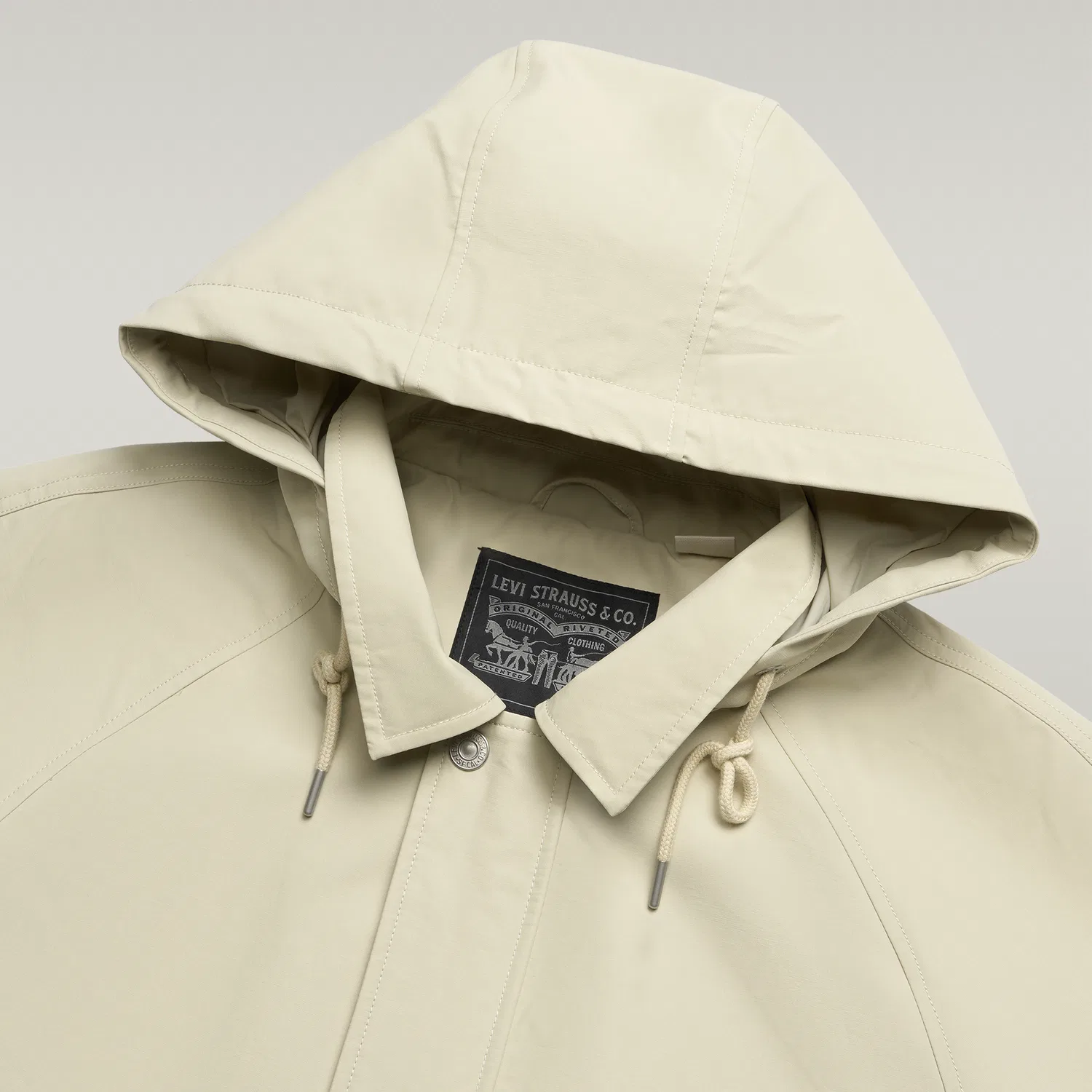 Мужская куртка с капюшоном и отстегивающейся подкладкой, Khaki, Levis — фото 4
