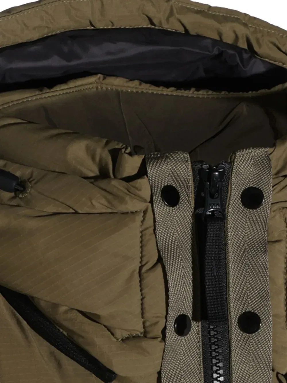 4100013 матовая куртка-пуховик из рипстопа Cordura Advanced-Fabrics Stone Island, зеленый — фото 4