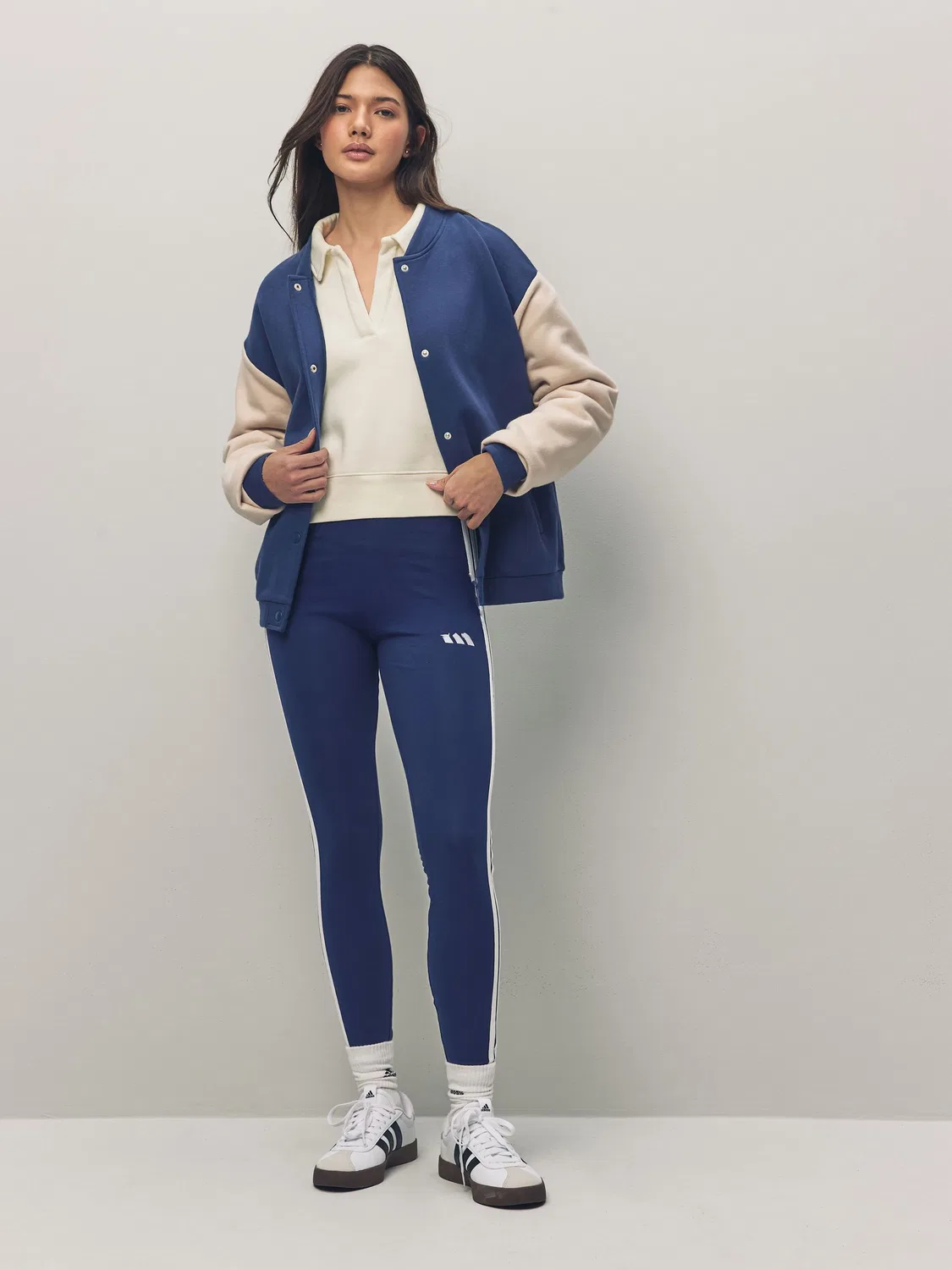 Леггинсы, хлопковые adidas Blue Essentials 3-Stripes adidas, синий — фото 2