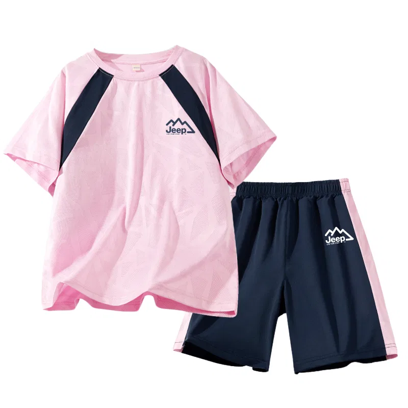 Детский спортивный комплект с принтом English Mountain K Jeep, Pink/E Blue English Mountain K+E White English Mountain K