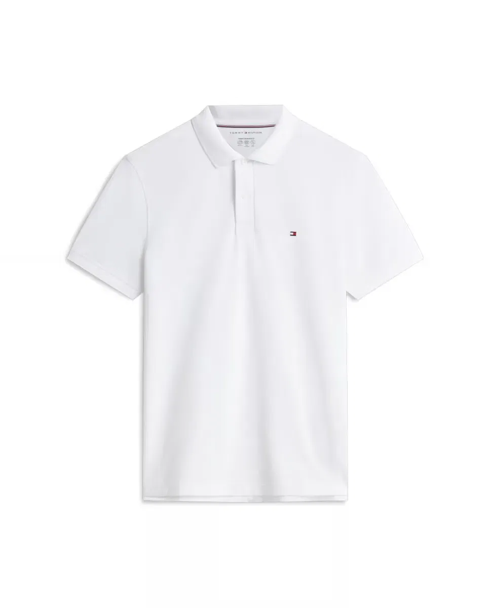 Мужское поло с коротким рукавом Tommy Hilfiger, Blanco — фото 4