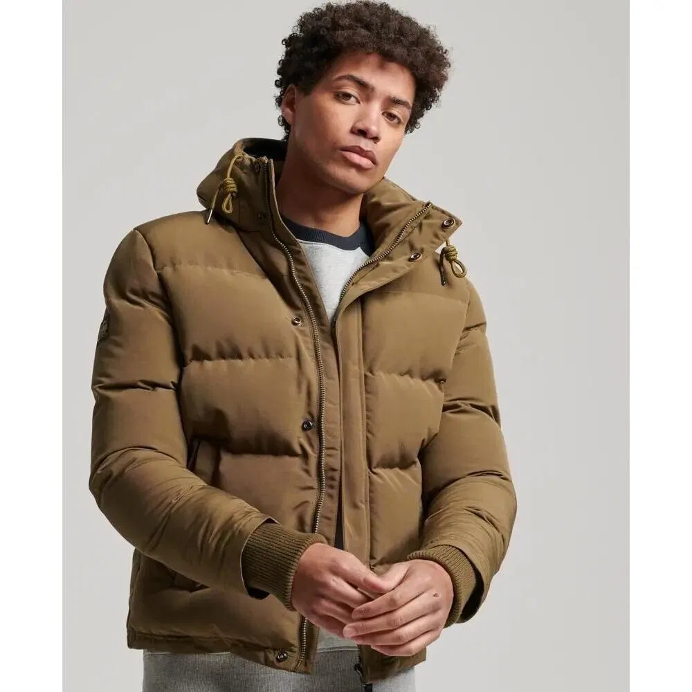 Мужская утепленная куртка с капюшоном Superdry Everest, Grun Khaki — фото 2