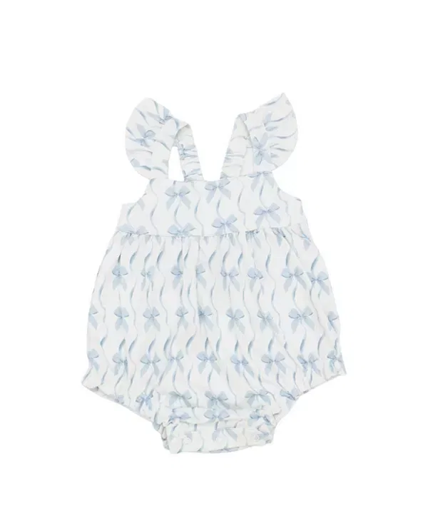 Детский комбинезон-боди с оборками Petite Hailey, Blue Bow