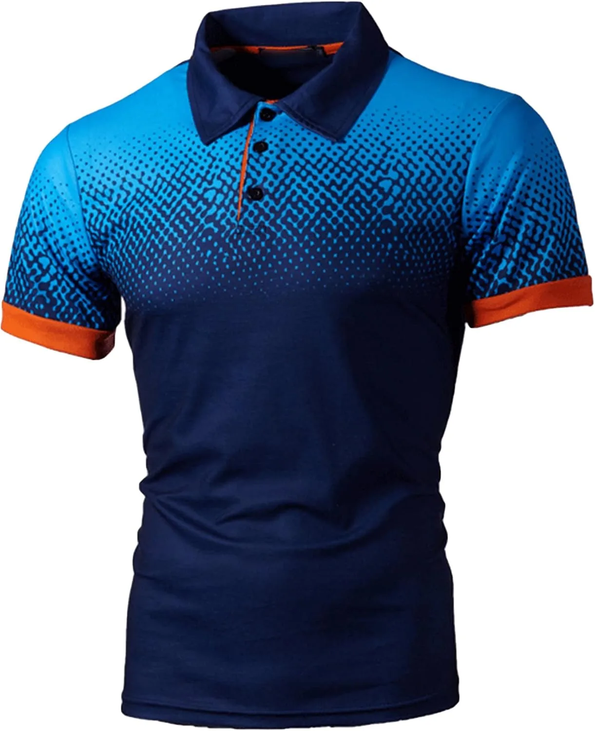 

JEsilunmaMY мужская поло с градиентным 3D принтом, короткий рукав, slim fit