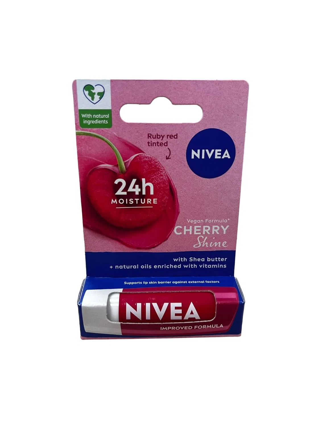 Бальзам для губ Fruity Shine Cherry, NIVEA, 4.8 г, Красный