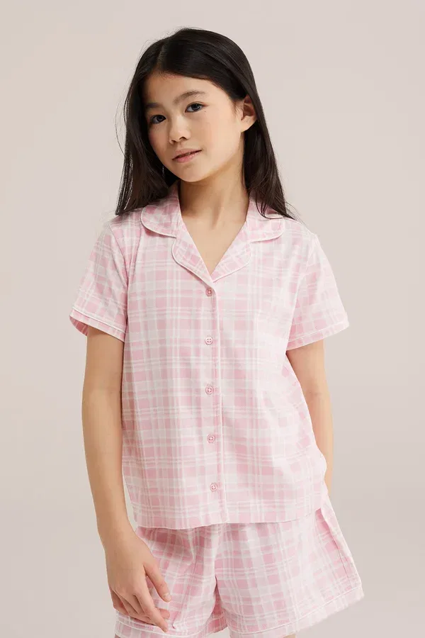 Комплект пижамы хлопковый Set - pyjama set We Fashion, Light Pink, светло-розовый