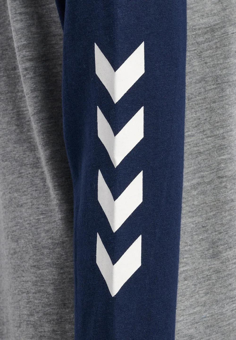 Унисекс - футболка с длинными рукавами Hummel, Grey Melange Dress Blues — фото 4