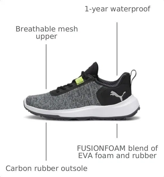 Детские кроссовки для мальчиков Fusion Crush Sport Jr PUMA Golf, Puma Black-Electric — фото 3