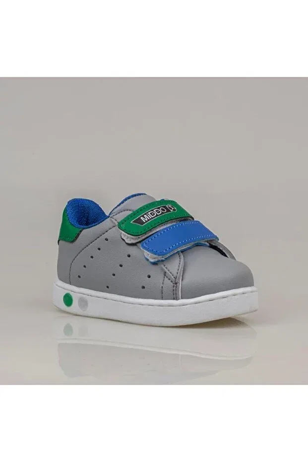Детские кроссовки для мальчиков со светодиодами Smoked yoyo first step baby lighted sneaker Trend Adımlar, Smoke Grey — фото 2