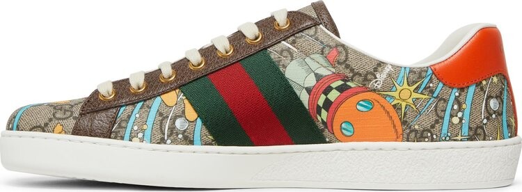 Кроссовки Disney x Gucci Ace Huey, Dewey and Louie, коричневый — фото 4