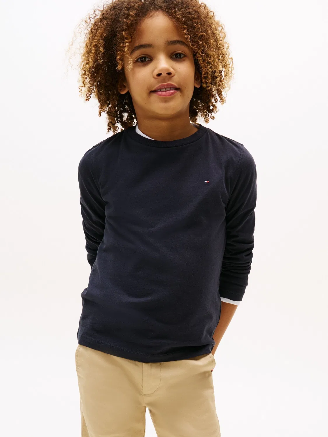 Футболка с длинным рукавом, модели Basic Tommy Hilfiger, синий