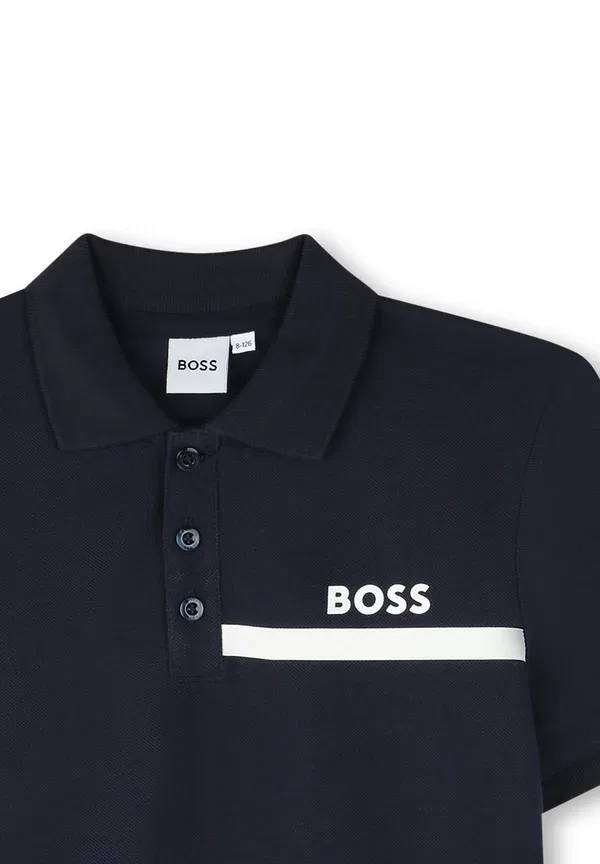 Детская рубашка поло Boss Kidswear, синий — фото 3