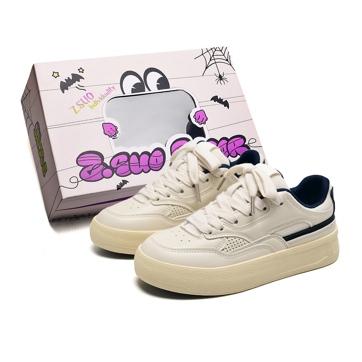 

Кроссовки Z.SUO Skateboarding Shoes Unisex Low-top, синий