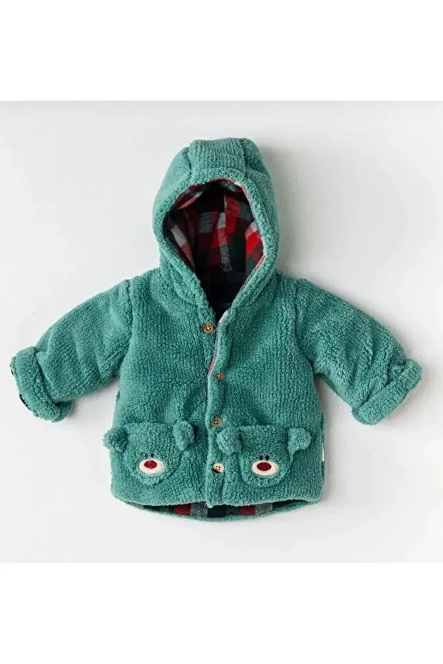 Детское пальто для девочек с капюшоном Andywawa, Green