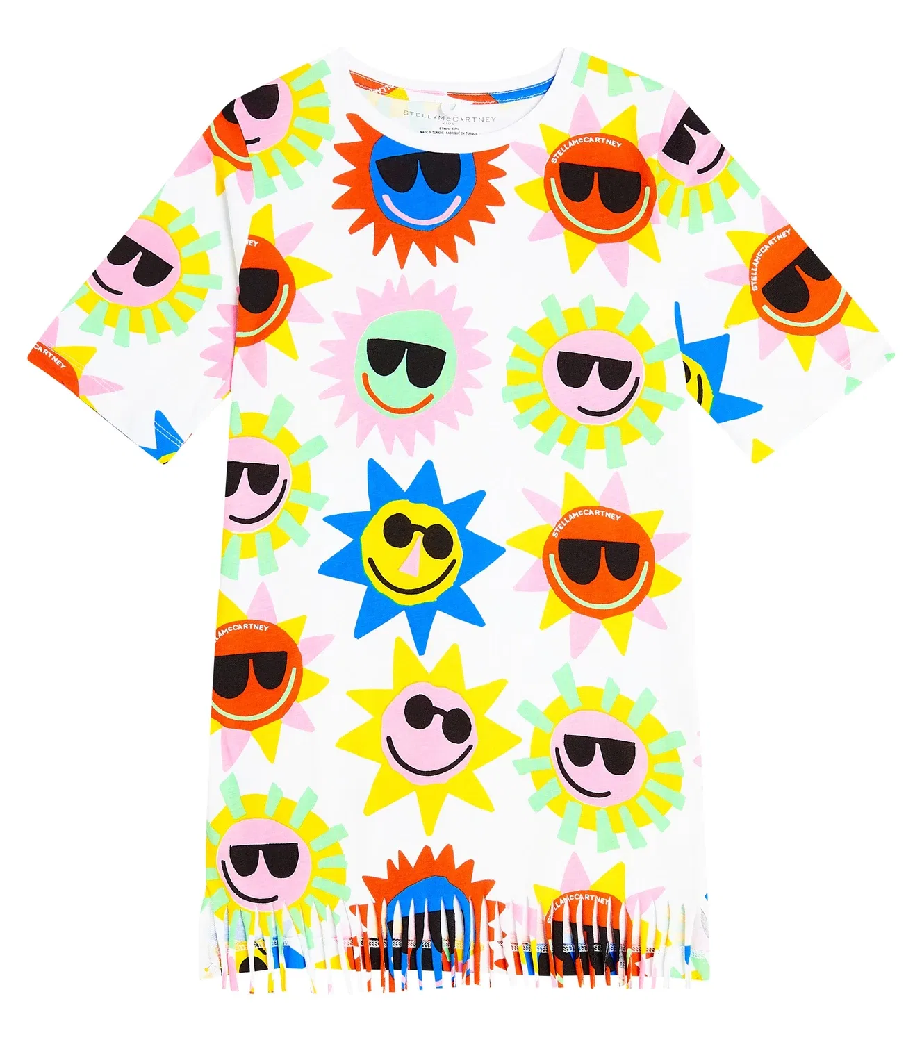 Платье-футболка с принтом Stella Mccartney Kids, черный