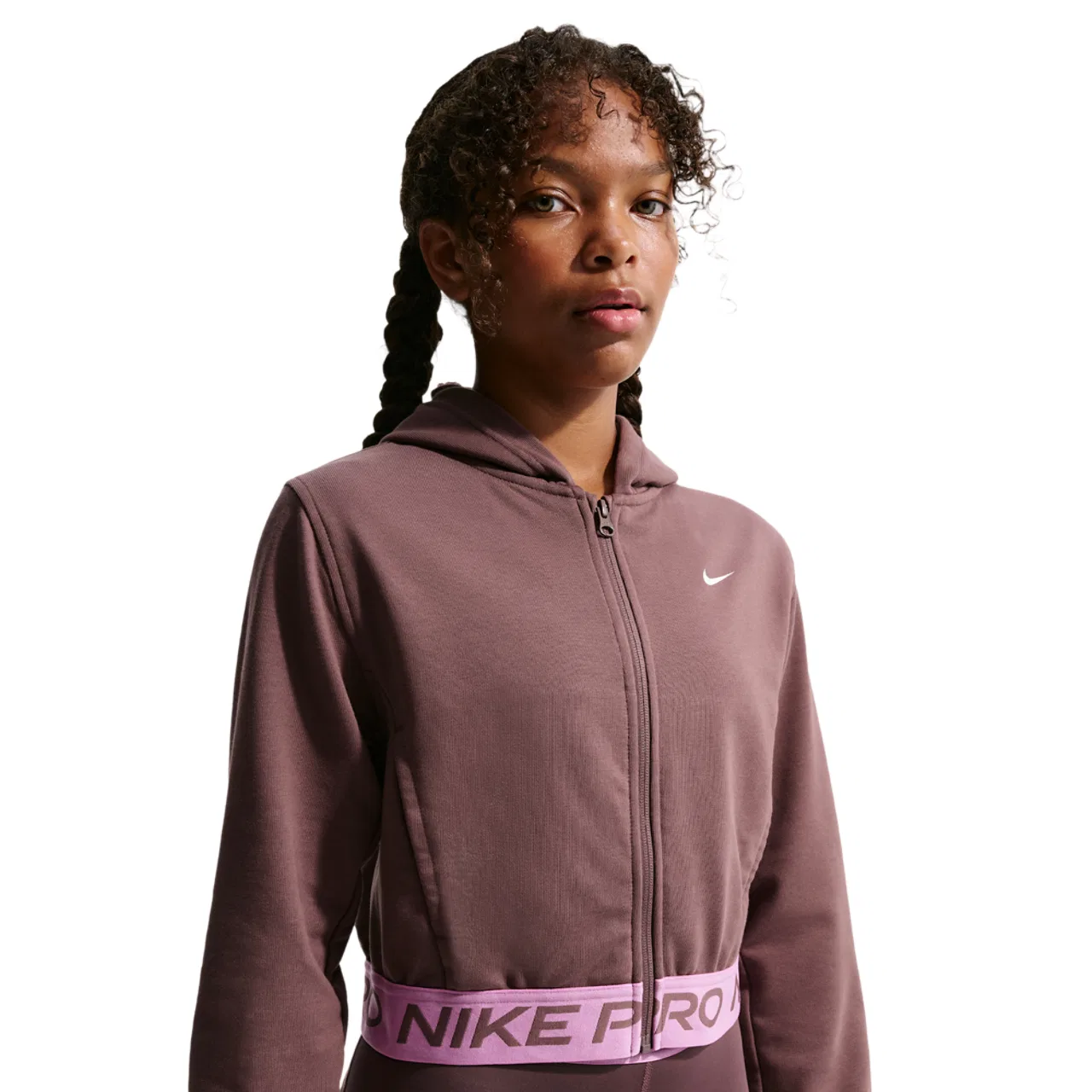 Толстовка для мальчиков Dri-FIT Full-Zip Fleece Nike, цвет Tattoo/Lt Magenta/Tattoo