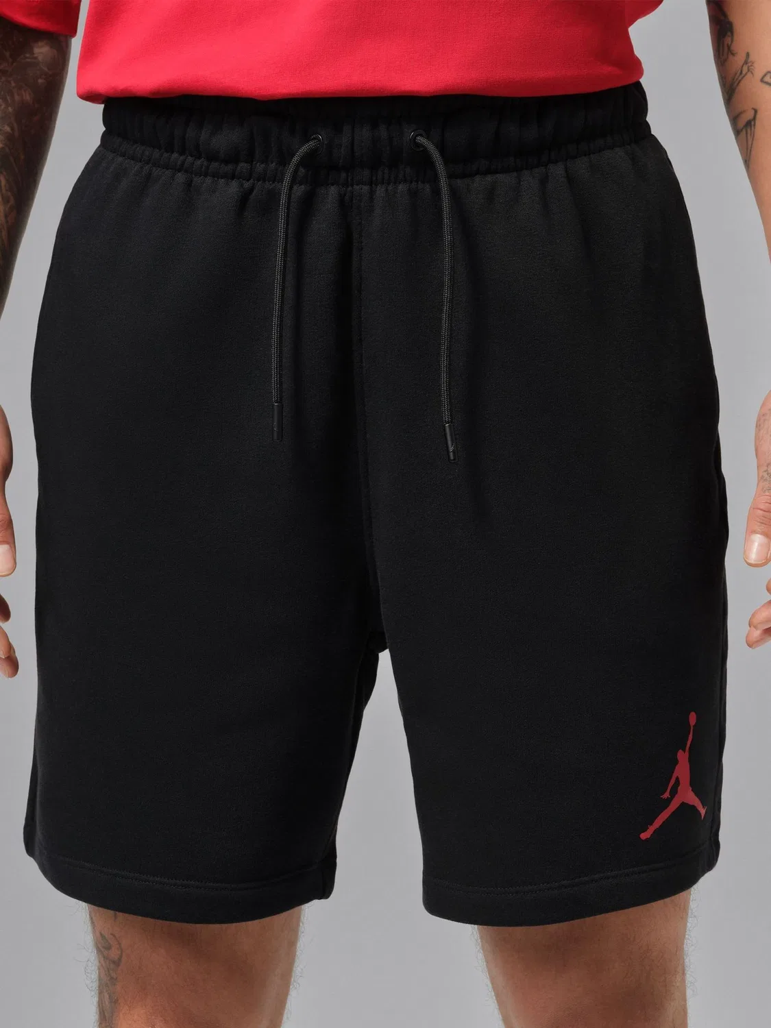 Шорты флисовые Jordan Jumpman, Black/Red — фото 3