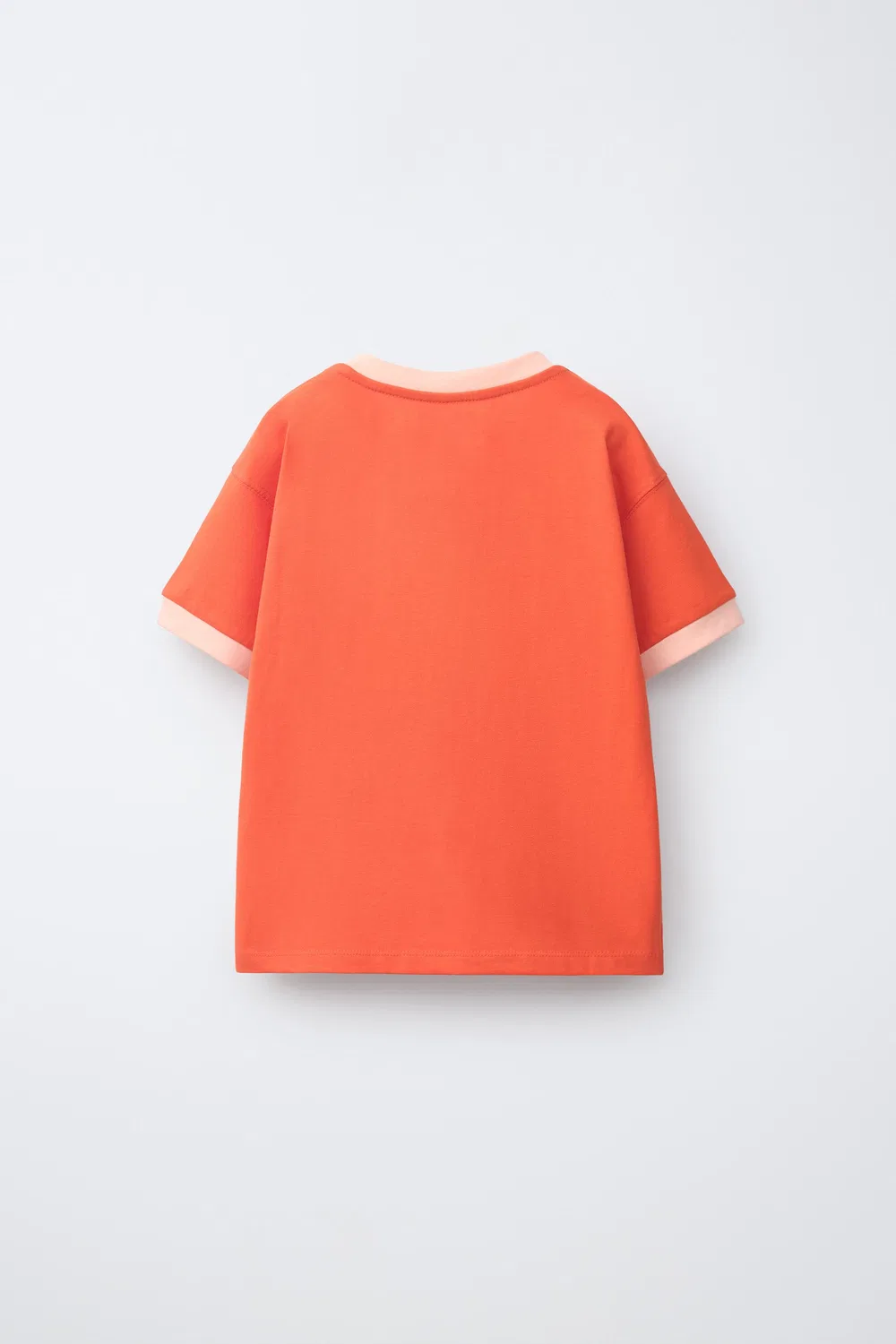 Футболка с контрастным слоганом ZARA, Red/Orange — фото 2