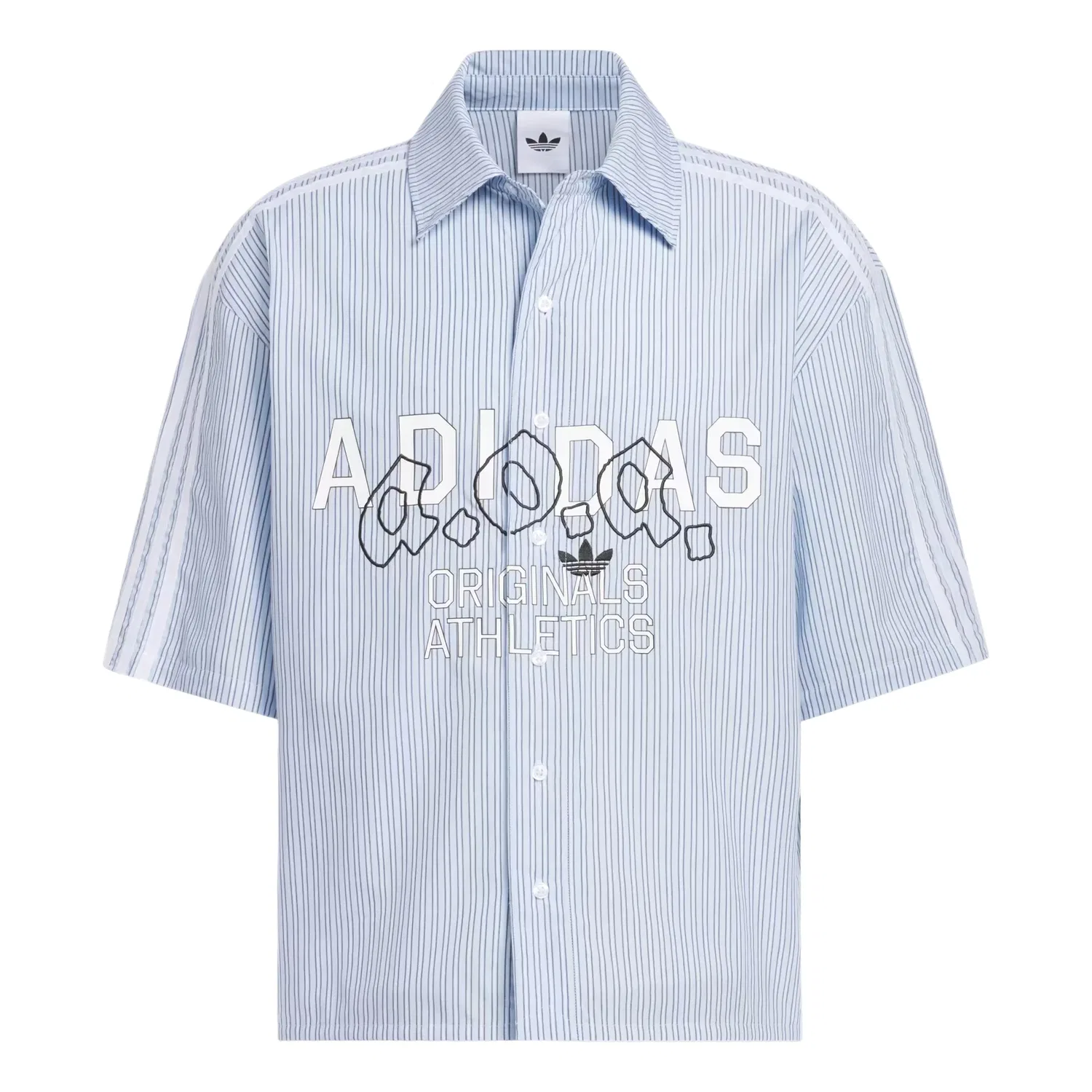 Мужская рубашка с длинным рукавом Adidas AOA Button Up, темно-синий
