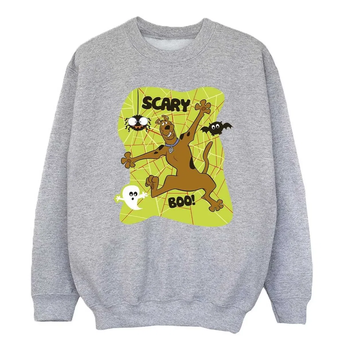 Свитшот с принтом Scary Boo! Scooby Doo, Grey — фото 2