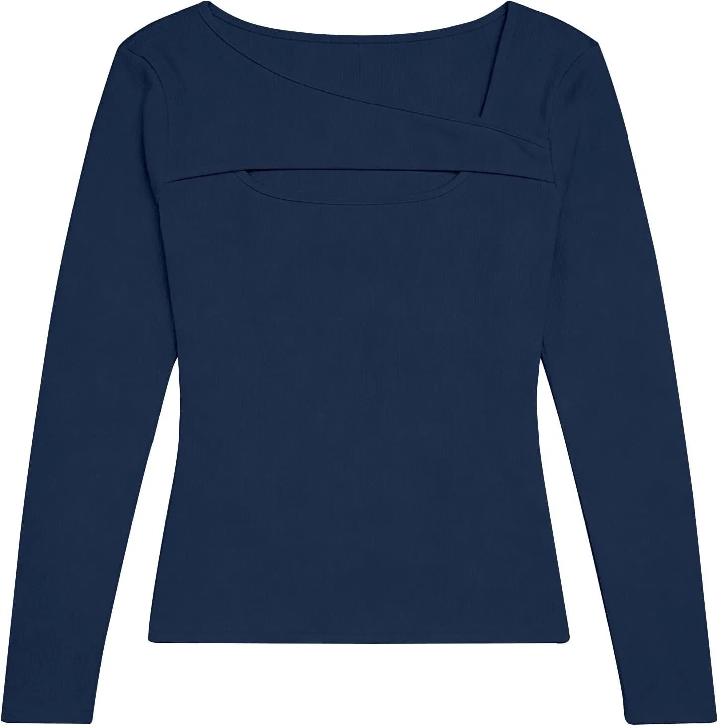 Женская облегающая футболка с вырезом Long Sleeve Cut Out, Clear — фото 3