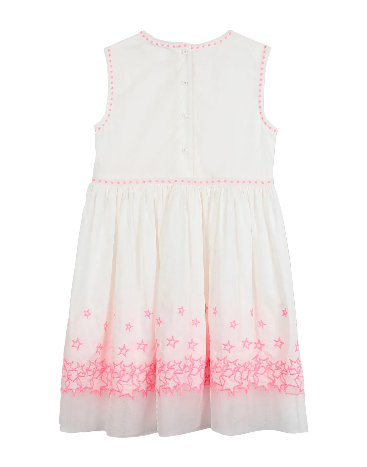 Детское платье для девочек из фатина с вышивкой Stella Mccartney Kids, белый — фото 2
