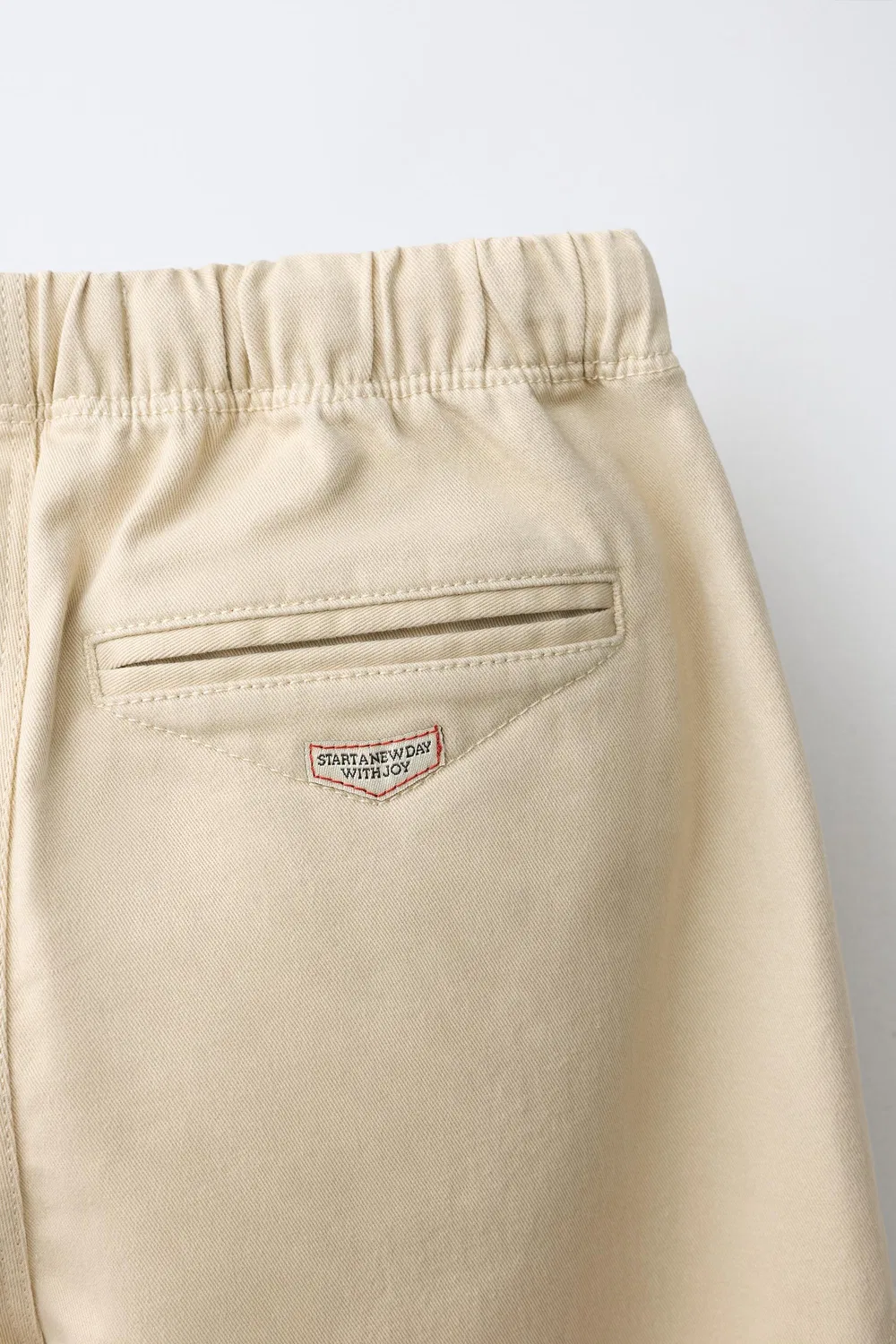 Свободные брюки ZARA, Light beige — фото 4