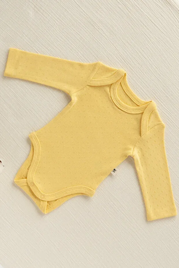 Детское боди с длинным рукавом Mimu Baby, Yellow