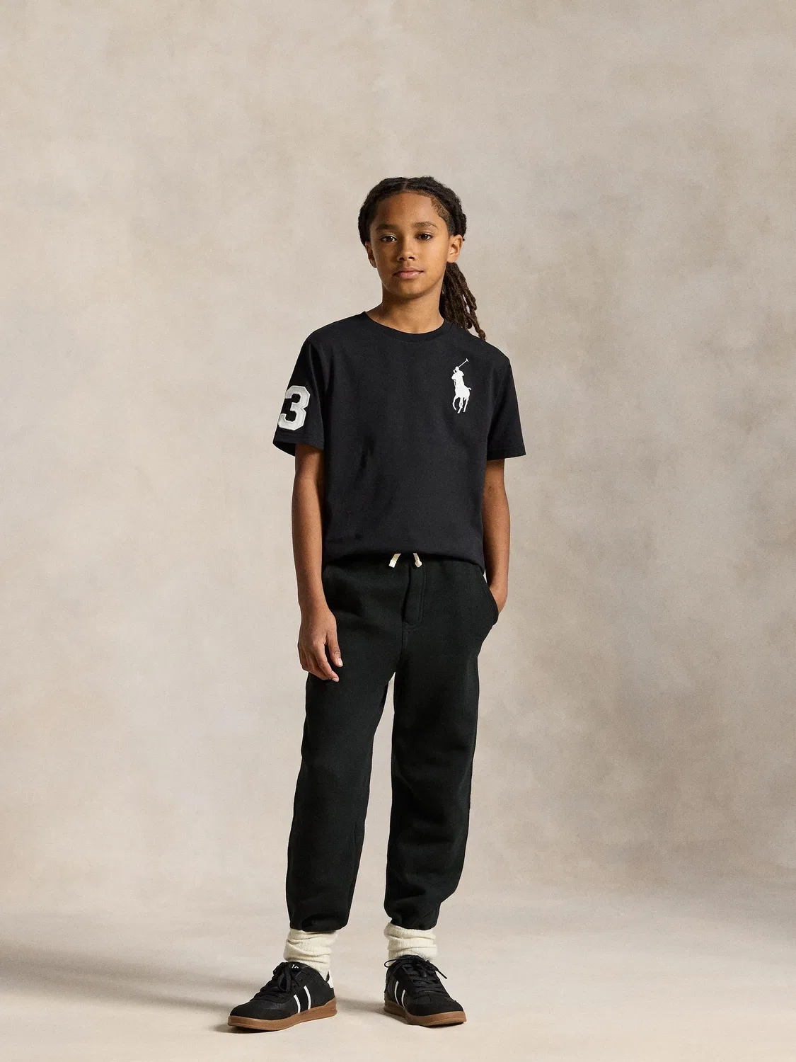 Футболка с вышивкой Big Pony Polo Ralph Lauren, черный — фото 2