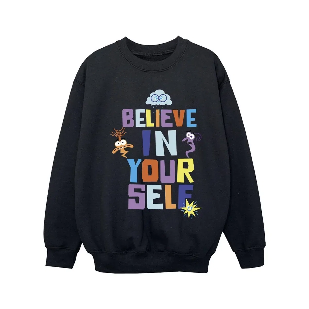 Свитшот с принтом Believe in Yourself Inside Out, Black