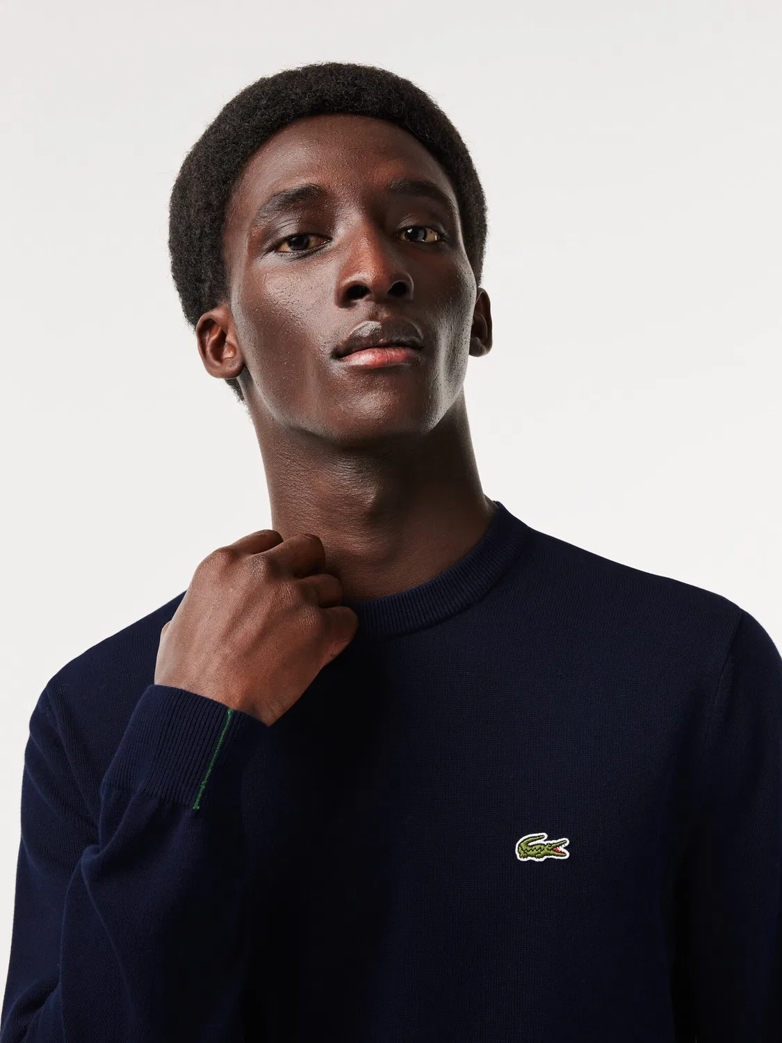 Мужской пуловер стандартного кроя Lacoste, темно-синий — фото 4