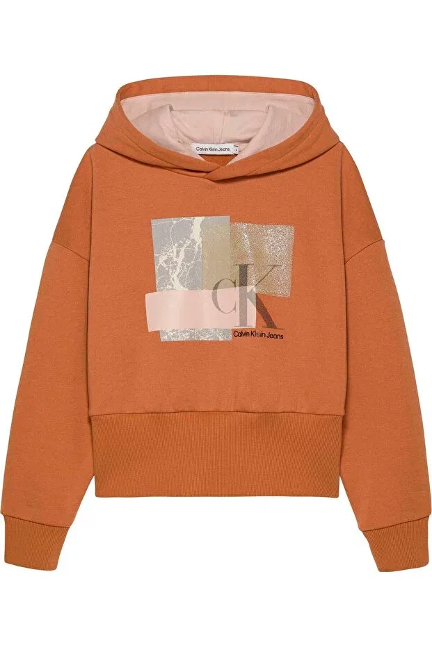 Женское худи с принтом Calvin Klein, Orange