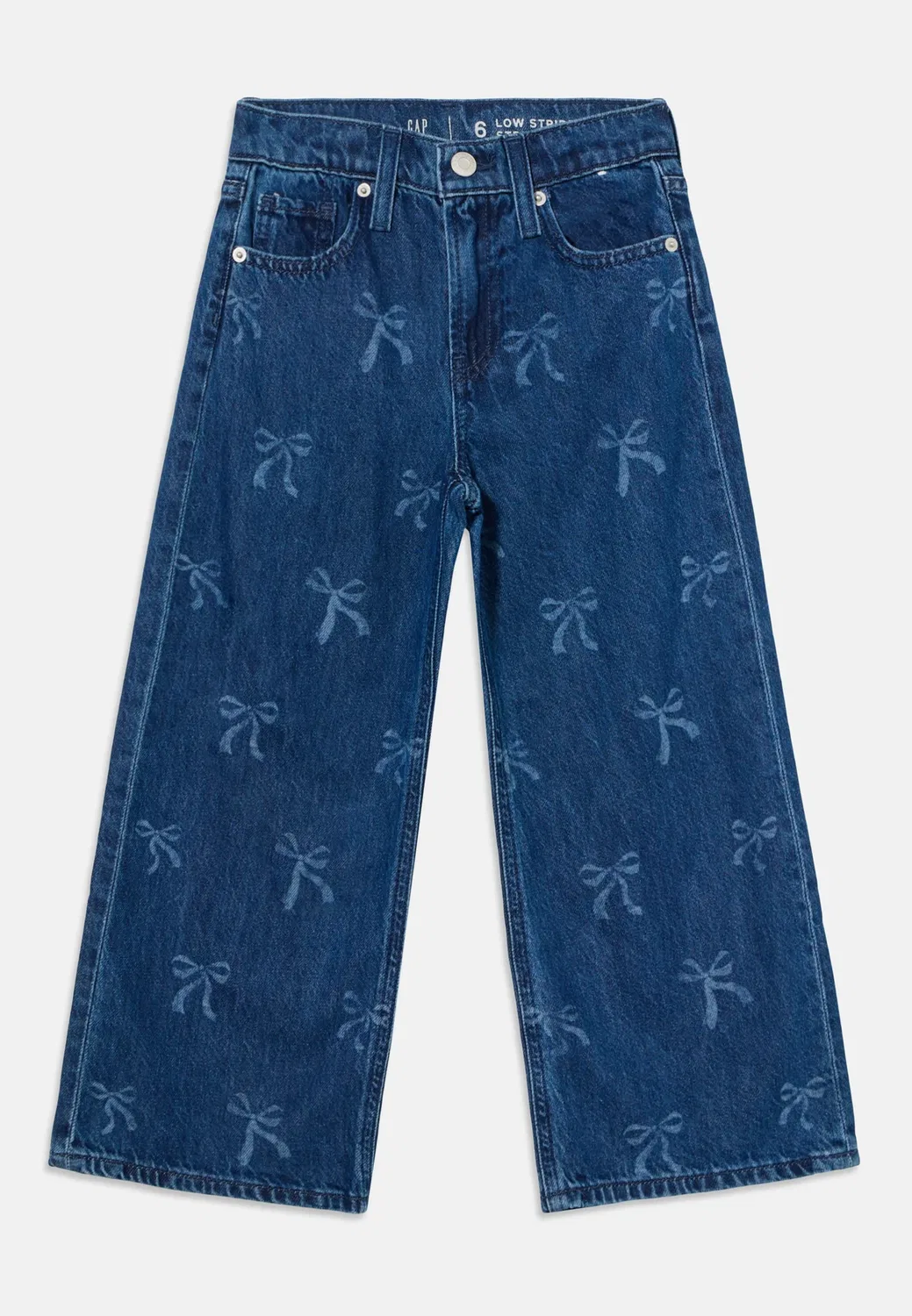 Джинсы свободного кроя Stride bow Gap, Blue Denim