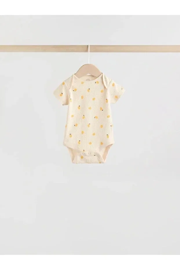 Детское боди-комбинезон с коротким рукавом с принтом Next Baby, Yellow — фото 2