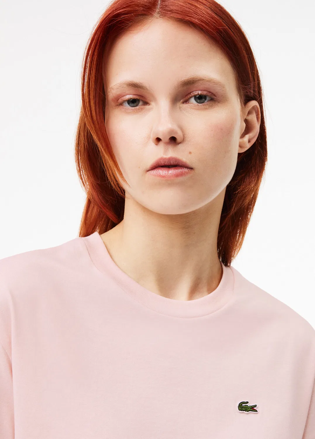 Футболка Lacoste Relaxed Fit, розовая — фото 3