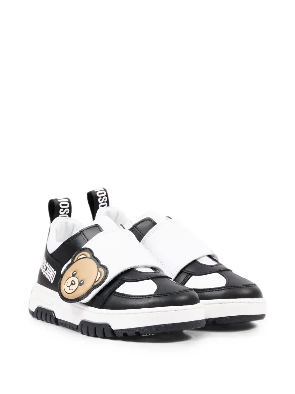 Кроссовки на липучках с мишкой Teddy Bear Moschino Kids, черный — фото 2