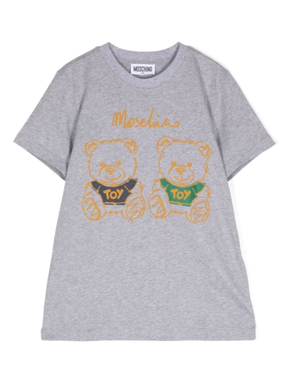 

Moschino Kids футболка с логотипом, серый