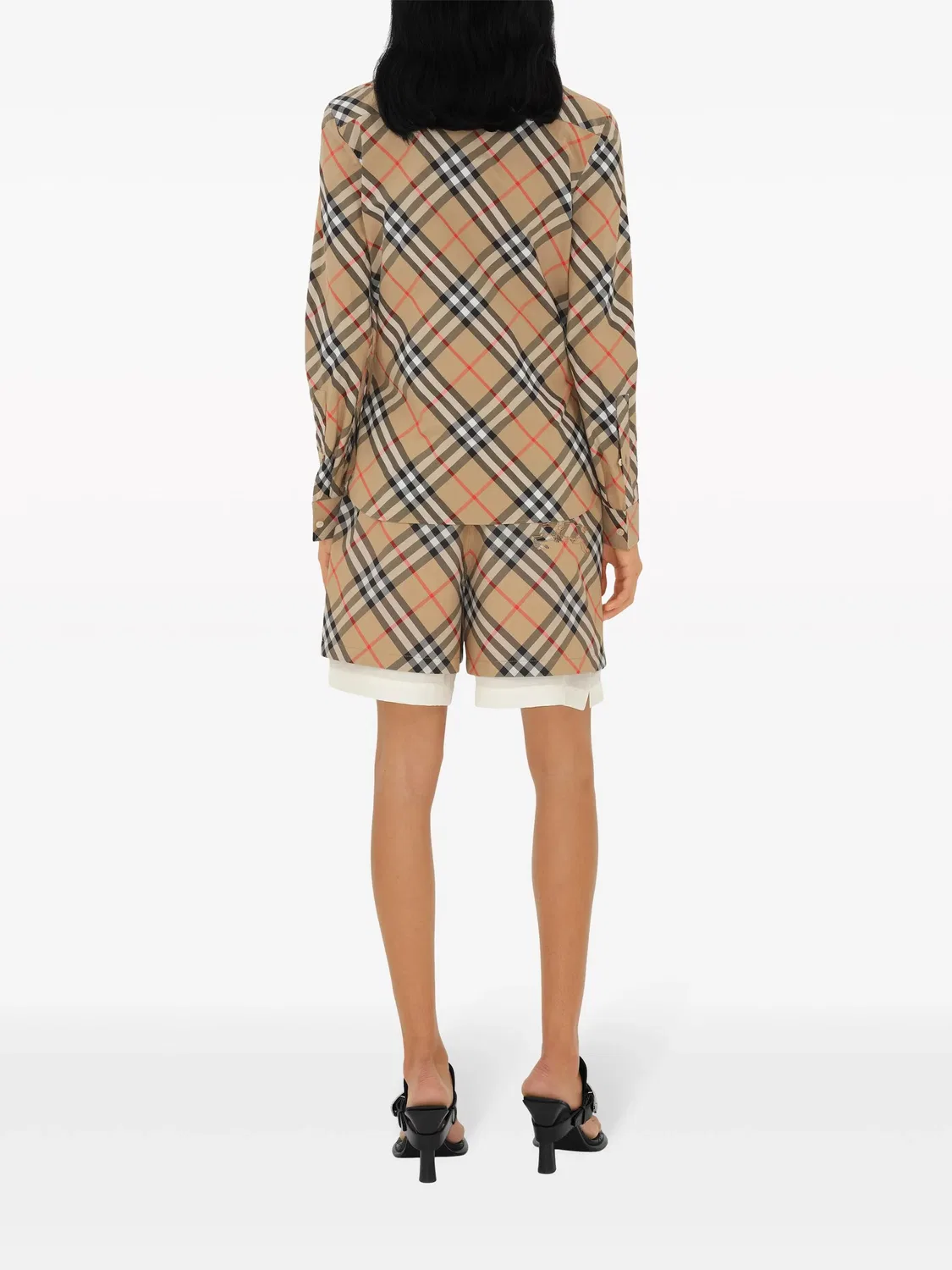 Рубашка из хлопка в клетку Burberry, нейтральный — фото 2