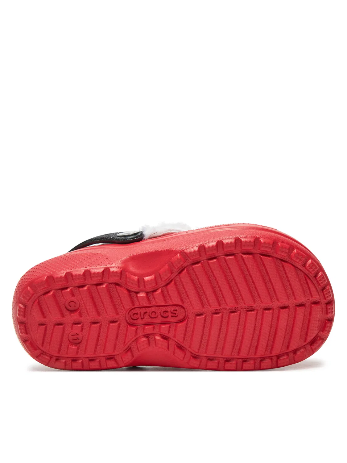 Шлепанцы для мальчика Classic Lined Santa Clog Crocs, красный — фото 4