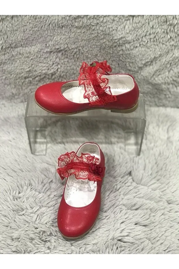 Детские балетки для девочек с ортопедической стелькой Aysun Ayakkabı, Red