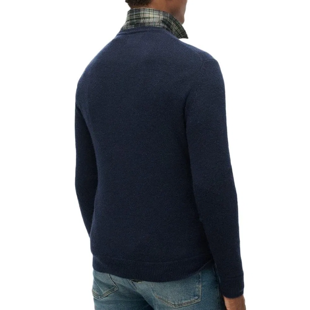 Мужской пуловер с круглым вырезом Essential Slim Fit Superdry, Navyblau — фото 3