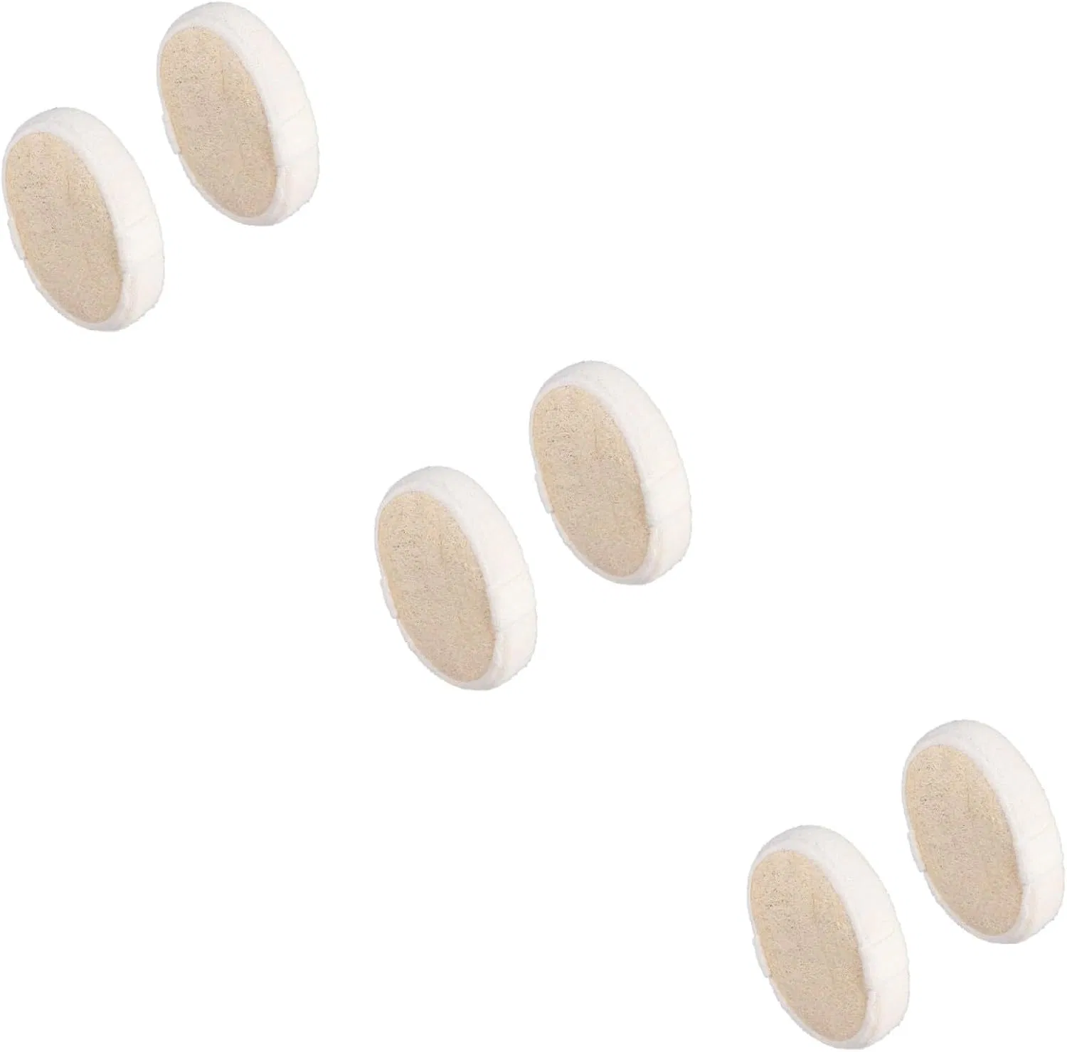 Набор овальных мочалок-люфы для пилинга, Housoutil, 6 шт., 15x10x5 см, Beige