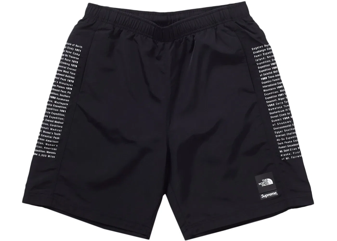 Мужские шорты из нейлона с принтом Supreme The North Face Short, Black