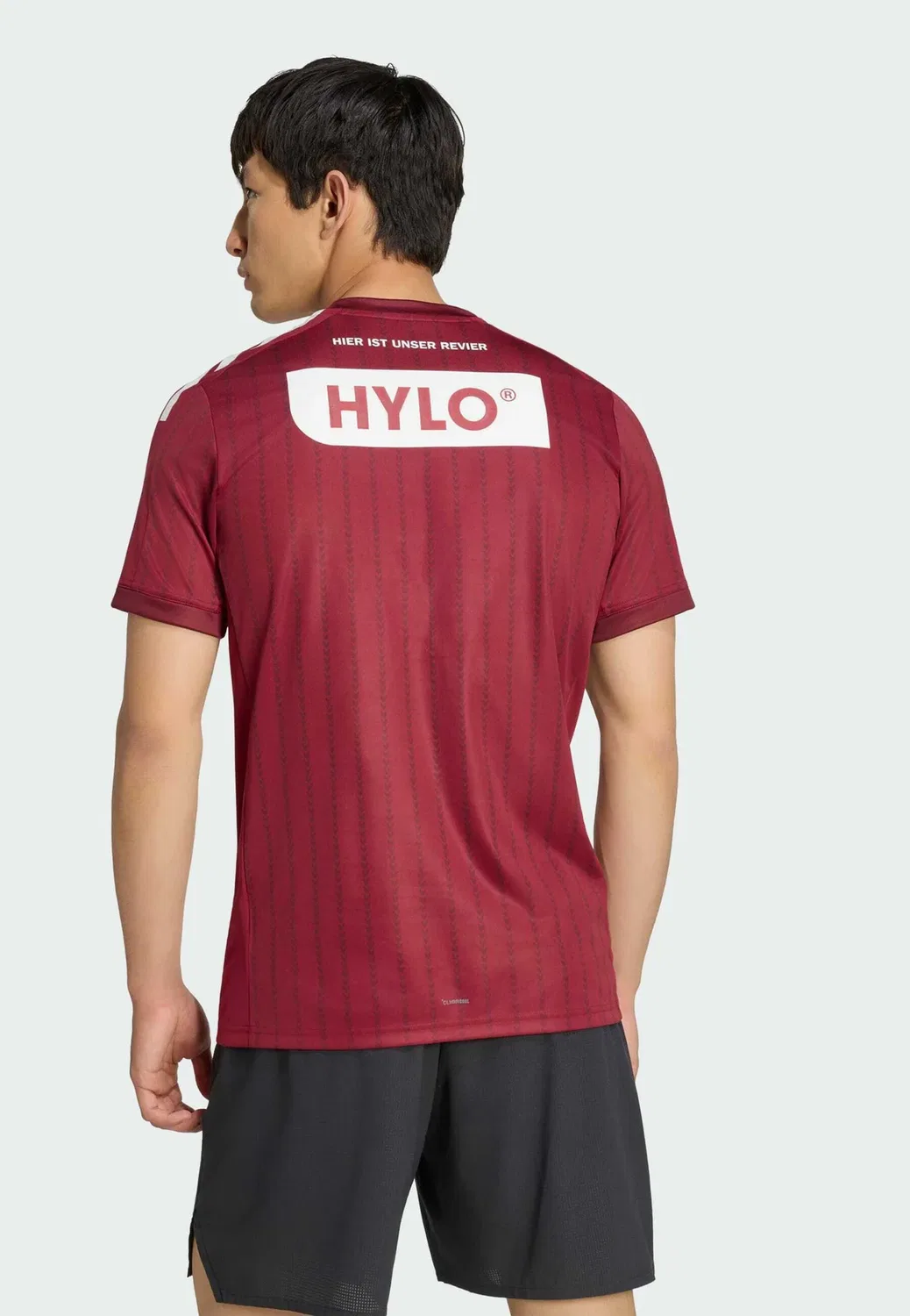 Мужская выездная футболка Fuechse Berlin - клубная форма Adidas Performance, Team Coll Burgundy — фото 2
